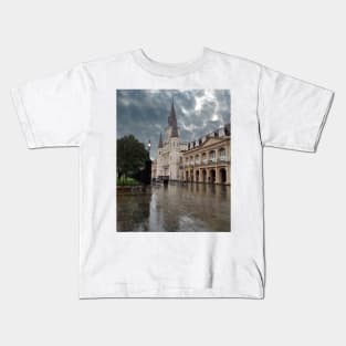 St Louis Cathedral on a Rainy Day Kids T-Shirt